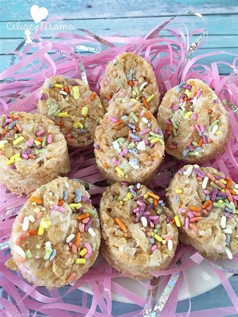 It features dark chocolate chunks, marshmallow swirls, and a coconut chocolate base. Dairy Free Rice Crispy Eggs - Celiac Mama | Recipe | Gluten free easter, Easter rice crispy ...