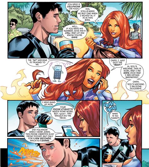Why Starfire Loves Cellphones Nightwing Starfire