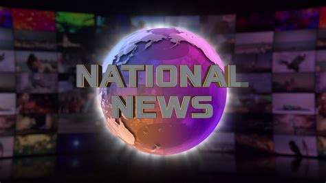 National News On Screen 3d Animated Text Graphics News Broadcast