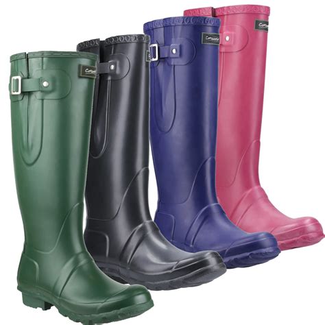Menswomens Cotswold Windsor Tall Rubber Wellington Wellie Boots Sizes