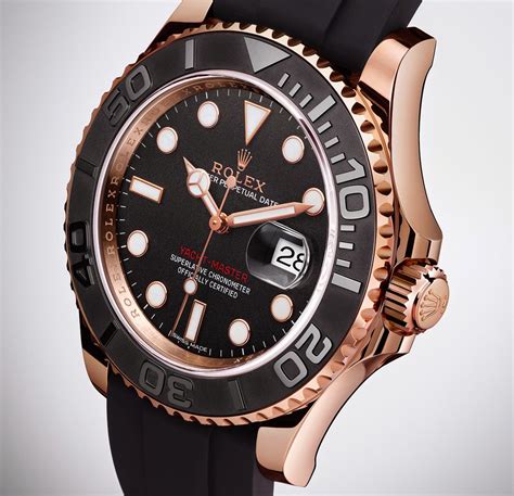 Rolex Yacht Master 116655 Replica Watch In Everose Gold With Black