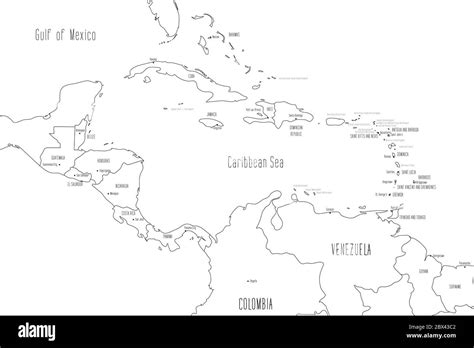 Map Caribbean Black And White Stock Photos And Images Alamy