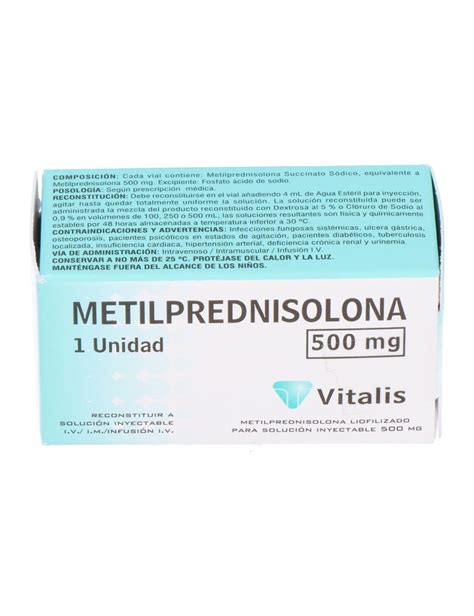 Metilprednisolona Mg Ampolla Solucion Inyectable Vitalis Cenabast