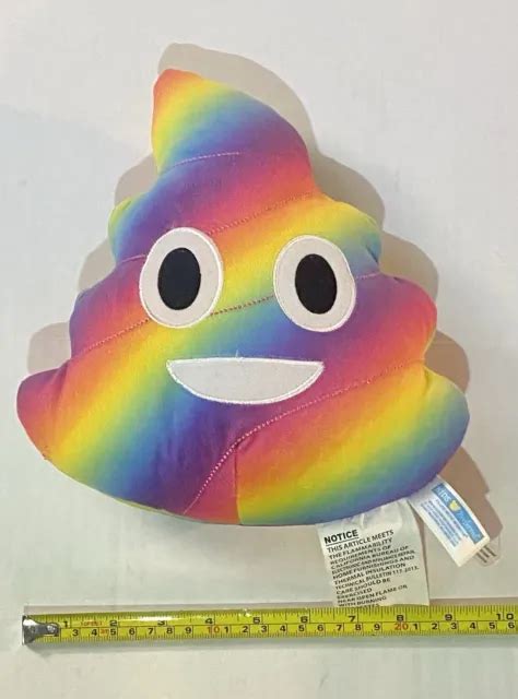 10and Rainbow Emoji Poo Pillow Plush Poop Plushie Decorative Girl Or Boy
