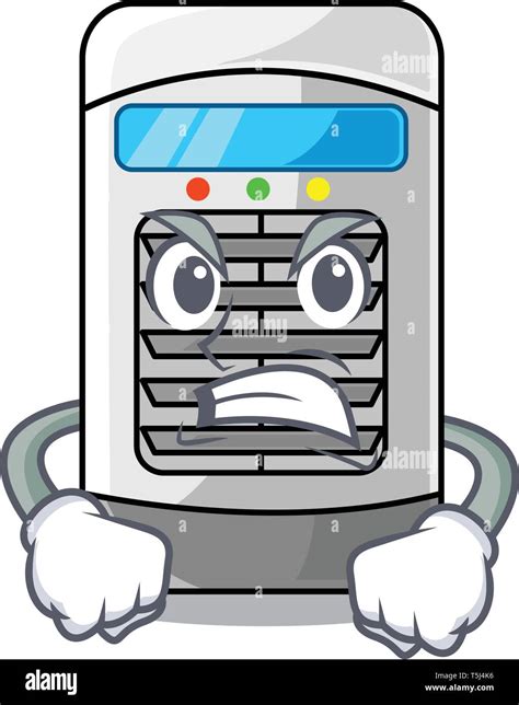 Angry Air Cooler Isolated With The Cartoon Stock Vector Image And Art Alamy