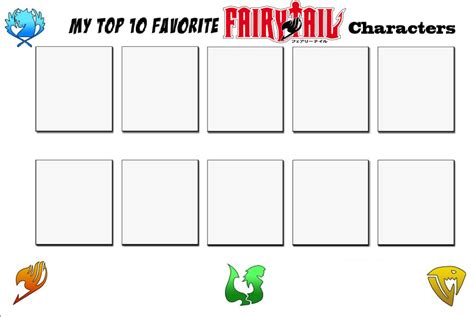 Top Ten Fairytail Template By M60 Carnifex On Deviantart