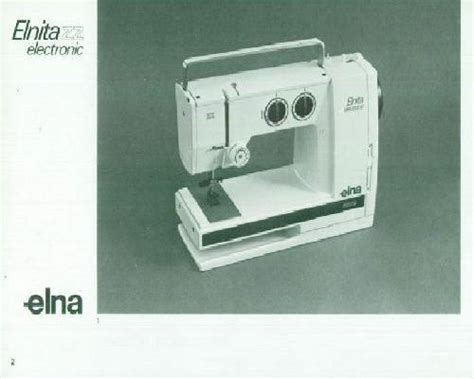 Elna Sewing Machine Instructions