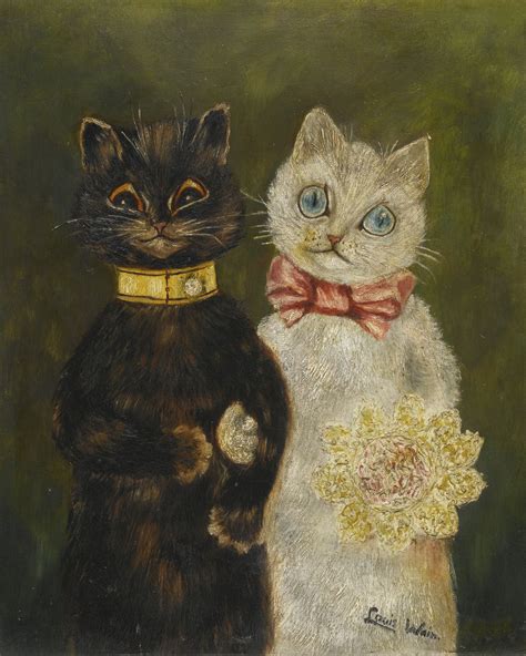 Cats In Art Louis Wain The Bride And Groom Louis Wain Cats Cat