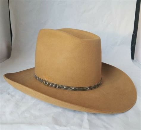 John B Stetson Co 4 X Beaver Rancher Style Mens Brown Cowboy Hat Sz 7