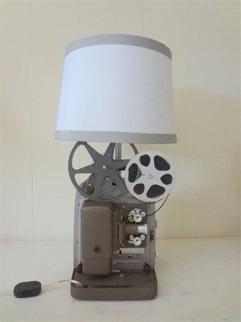Repurposed Vintage Projector Lamp What A Great Idea For The Media Room Reuse Crafts Crafts To