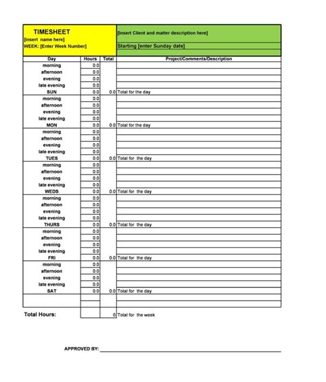 40 Free Timesheet Templates [in Excel] ᐅ TemplateLab