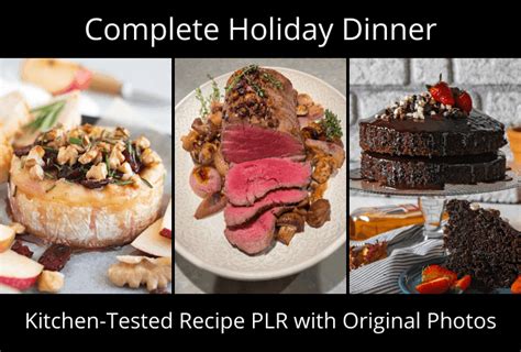 Complete Holiday Dinner Snack Pack Recipe Photo PLR Kitchen Bloggers