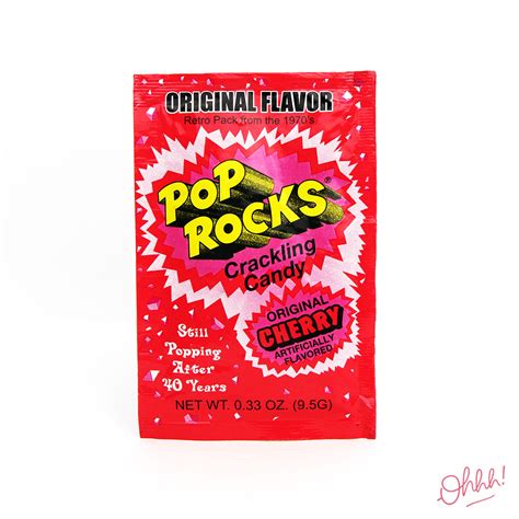 Pop Rocks Crackling Candy Original Cherry Retro Pack 70s Ohhh