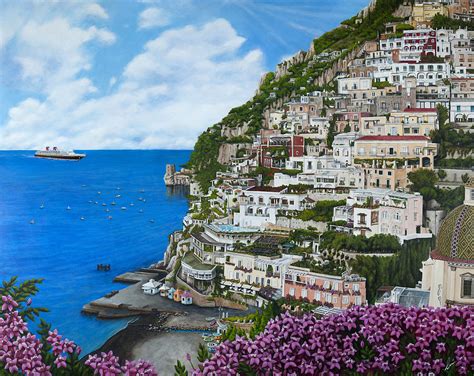 Positano Italy Painting By Cindy D Chinn