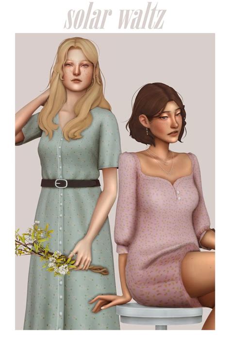 Solar Waltz Pack Clumsyalien On Patreon Sims 4 Dresses Sims 4