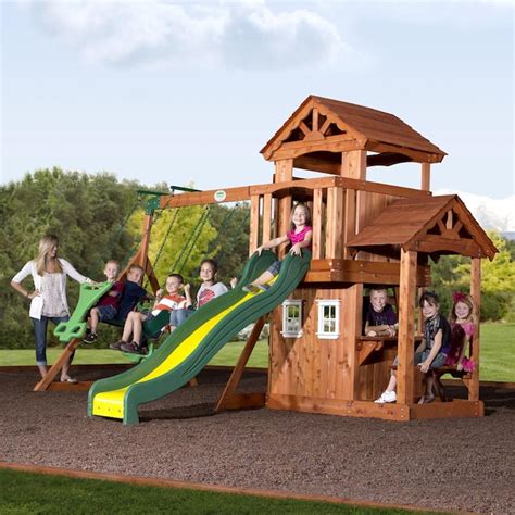 Backyard Discovery Tanglewood Residential Wood Playset In The Wood