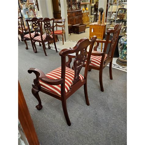 Vintage Chippendale Style Ball And Claw Dining Chairs