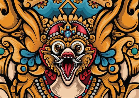 Garuda On Behance Indonesian Art Thai Art Illustration