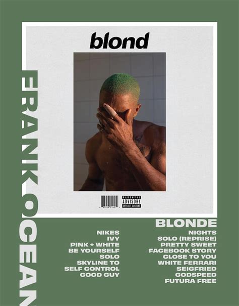 Frank Ocean Blonde X Album Poster Etsy Australia