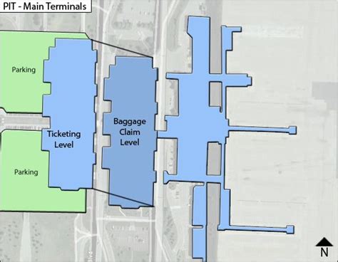 Pittsburgh Airport Map Pit Terminal Guide