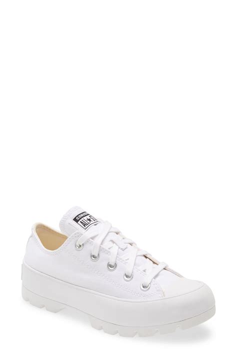 Converse Canvas Chuck Taylor All Star Lugged Low Top Sneaker In White