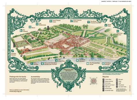 Map Of Hampton Court Palace Regno Unito Giardino Storico