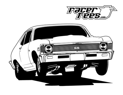 Free Drag Racing Coloring Book Pages Racer Tees