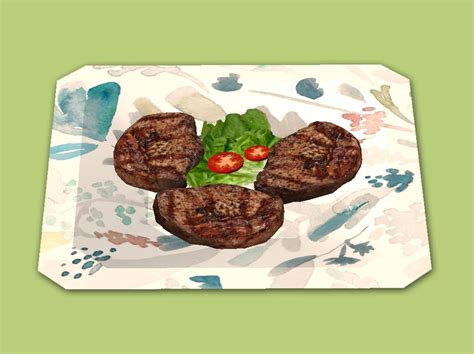 Jacky93sims — Steak And Salad Food For The Sims 2