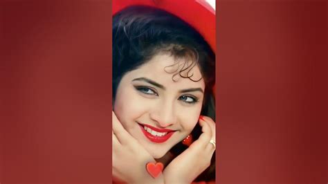 Beautiful Actress Divya Bharti So Cute Looking 🥰 ️ 90s Song Status 💕 Youtube