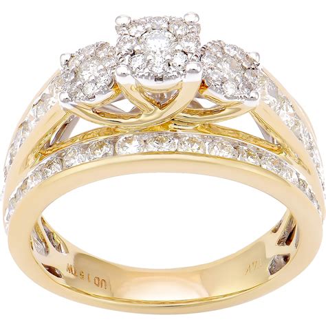 K Yellow Gold Ctw Diamond Anniversary Ring Size