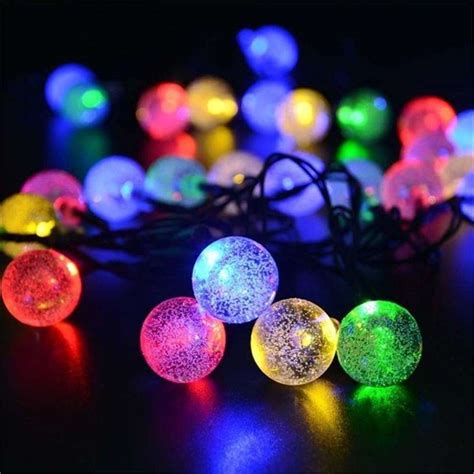 Jual Lampu CRYSTAL Bola Natal Hias LED Bulat Gantung Tmblr Tumbler RGB Rainbow Warna Warni
