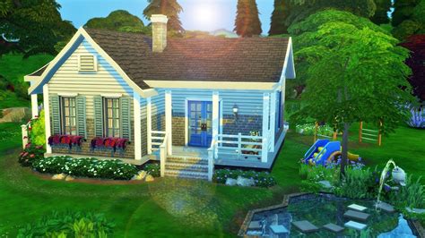 Cute Small Cottage The Sims 4 House Speed Build Youtube