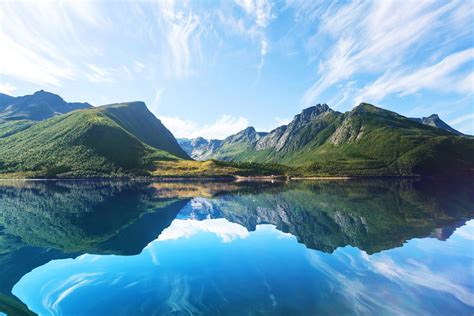 Norway Lake Mountains Sky Water Nature Wallpaper 3600x2400 416465