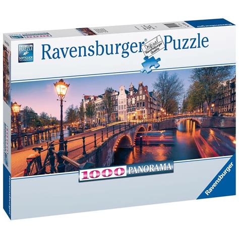 Ravensburger Evening In Amsterdam 1000 Piece Panorama Jigsaw Puzzle