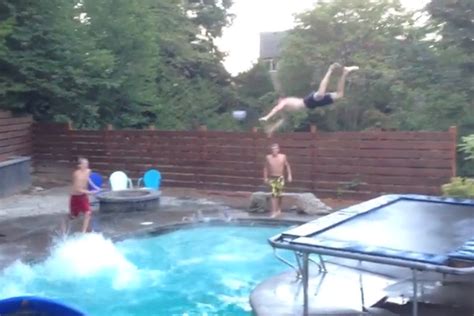 Now This Is The Best Swimming Pool Basketball Alley Oop Trick Shot Dunk