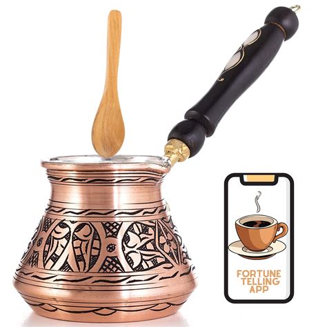 Buy Erbulus Oz Copper Turkish Greek Arabic Coffee Pot With Fortune