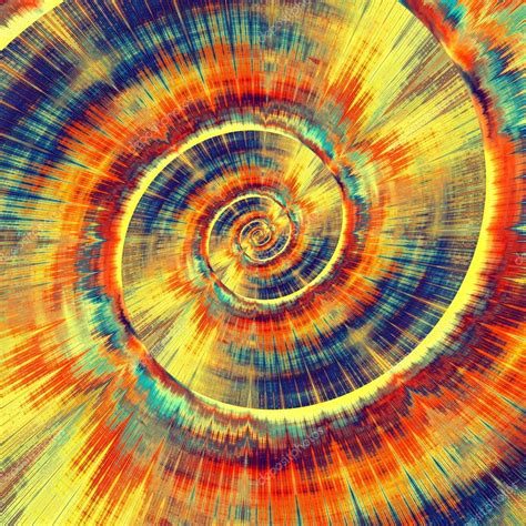 Colorful Psychedelic Spiral Abstract Bright Vortex Fractal Background