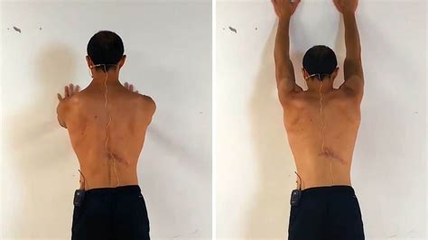 Serratus Anterior Exercise Overhead Wall Rollout Neck And Shoulder