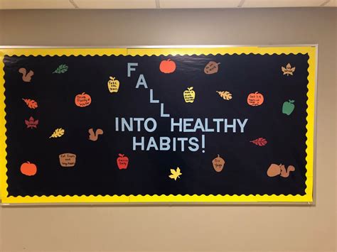 Fall Into Healthy Habits Bulletin Board Health Care Athletic Training