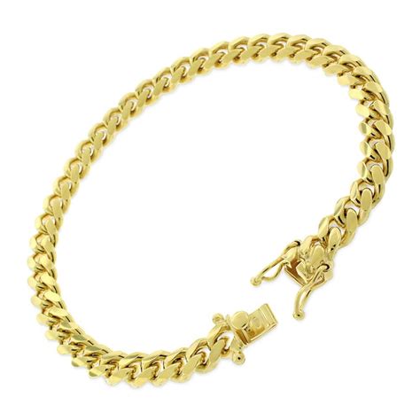 Next Level Jewelry K Yellow Gold Mm Solid Miami Cuban Curb Link