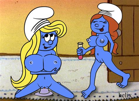 Rule 34 2girls Helix Large Breasts Sassette Smurfette Tagme The
