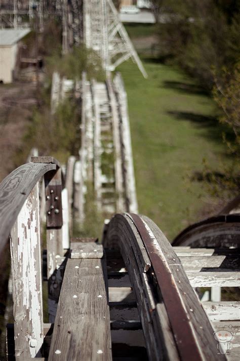 Wooden Roller Coaster At The Closed Joyland Amusement Park In Wichita
