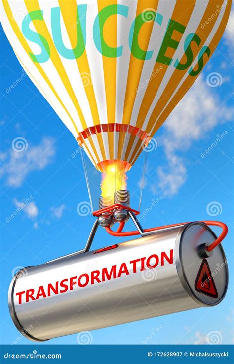 Transformation And Success Pictured As Word Transformation And A