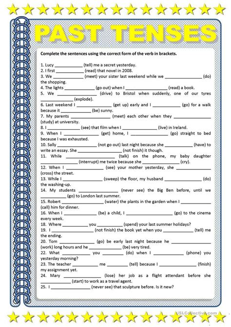 Past Tenses Review Worksheet Free Esl Printable Worksheets Made By Teachers English