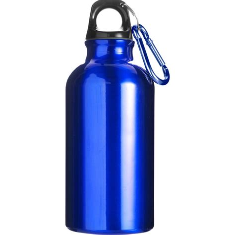 Printed Aluminium Water Bottle 400ml Cobalt Blue Sport Bottles