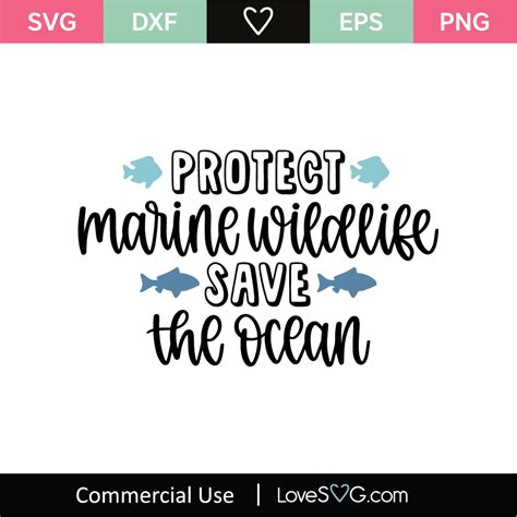 Protect Marine Wildlife Save The Ocean Svg Cut File