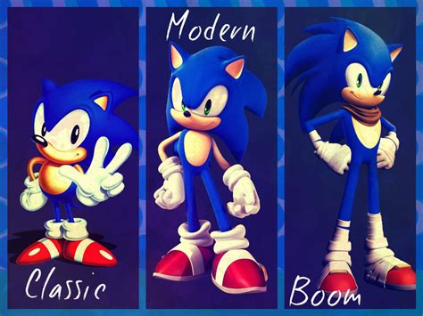 See How Sonic Grows Up Classic Into Modern Modern Into Boom Sonic