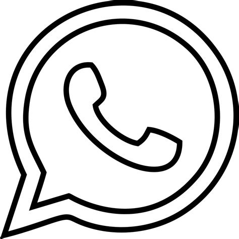 Gambar Logo Whatsapp Hitam Putih Png Status Buat Wa Images