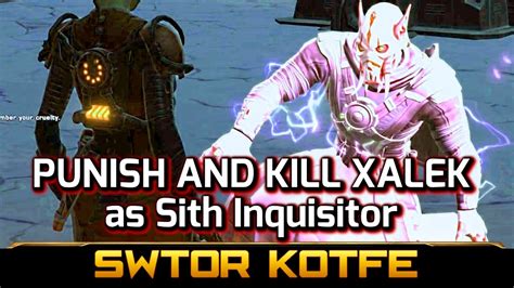 Check spelling or type a new query. SWTOR KOTFE Punish and Kill Xalek as Sith Inquisitor (Alliance Contract, Fallen Empire) - YouTube