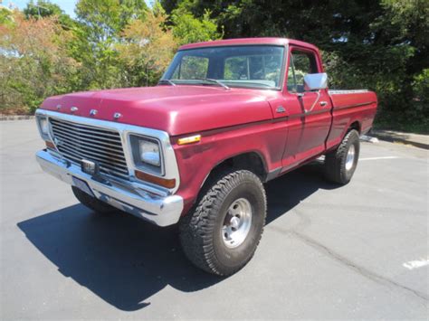 79 1979 Ford F150 4x4 4 Speed Short Bed California Truck No Rust For